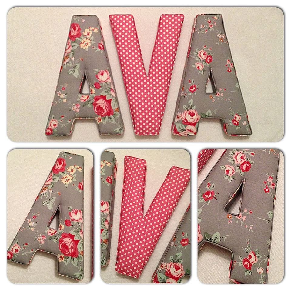 Fabric Letters Wall Letters Nursery Decor Baby Gift New Etsy Sweden