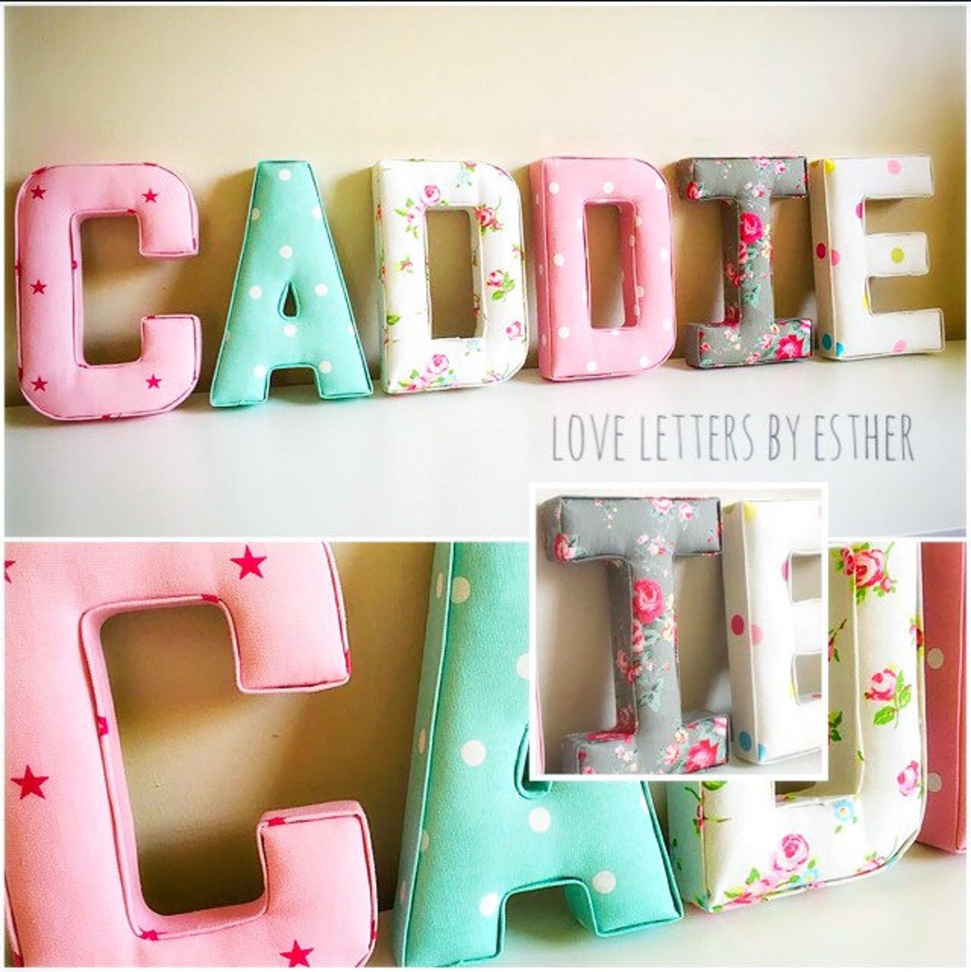 Fabric Letters, Wall Letters, Nursery Decor, Baby Gift, New Baby, Baby ...