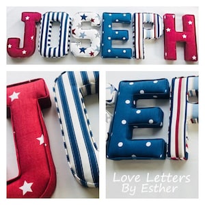 Fabric letters, Wall letters, nursery decor, baby gift, new baby, baby name, name letters, gifts girl, gifts for boys, nursery letters