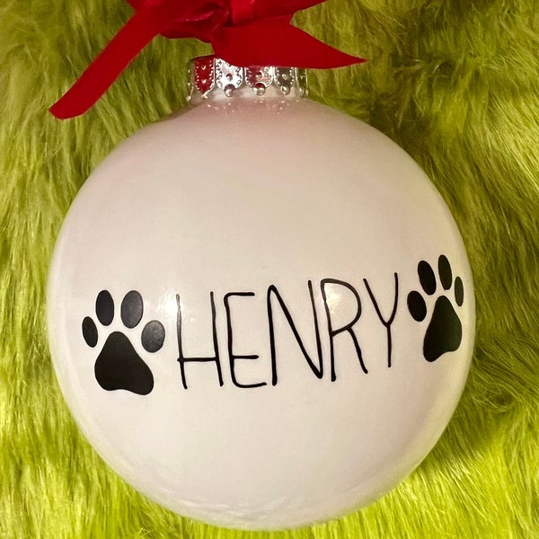 Personalized Farm House Rae Dunn Inspired Christmas Tree Name Ornament Decoration