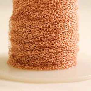 14k Rose Gold Filled Chain by the Foot 1.3mm Round Cable - Etsy