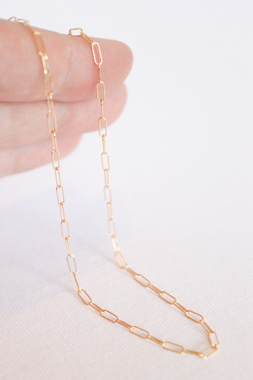 14k Gold Filled Chain by the Foot 2mm X 5mm Link Elongated | Etsy