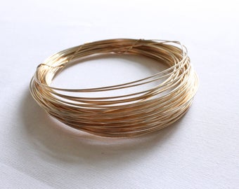1 Foot - 18 Gauge - 14k Gold Filled Wire - Half Hard Round Wire - Jewelry Wire - Crafting Wire - Bulk Gold Wire - Wholesale - GF HH Wire