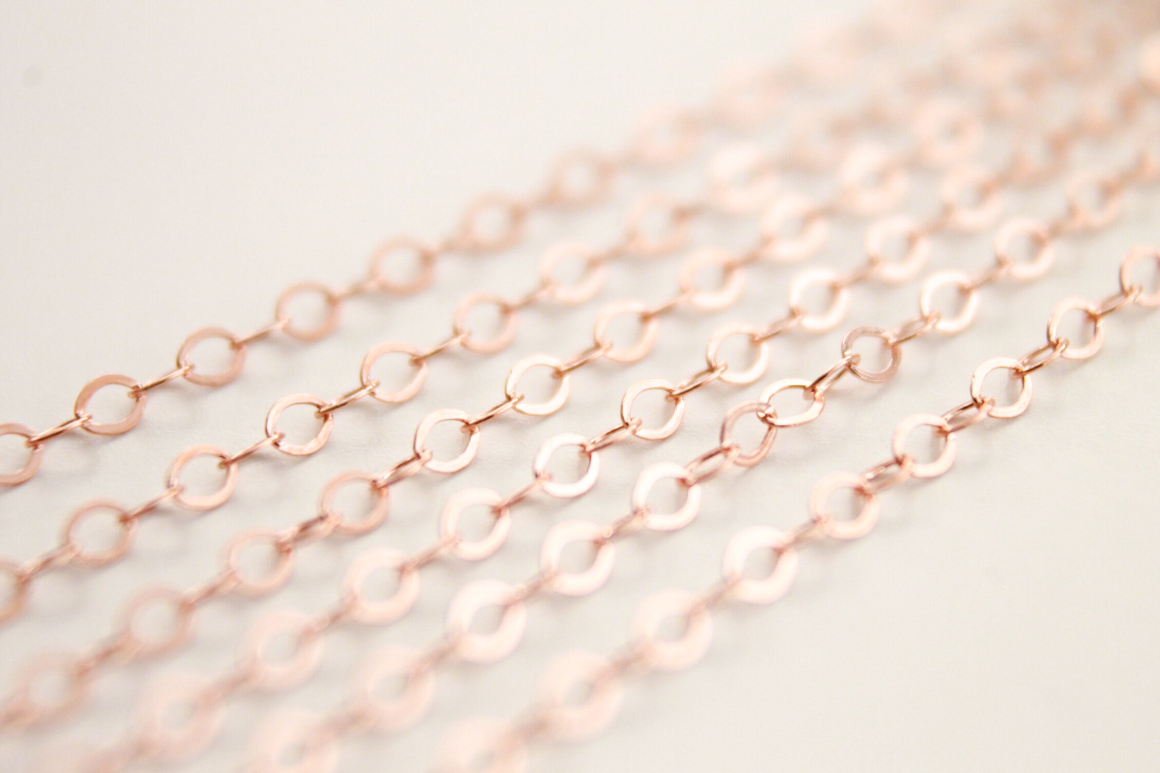 25 Feet 14k Rose Gold Filled Chain by 