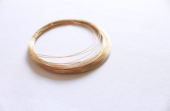 3 Feet 22 Gauge 14k Gold Filled Wire Half Hard Round Wire Jewelry Wire Crafting  Wire Bulk Gold Wire Wholesale GF HH Wire 