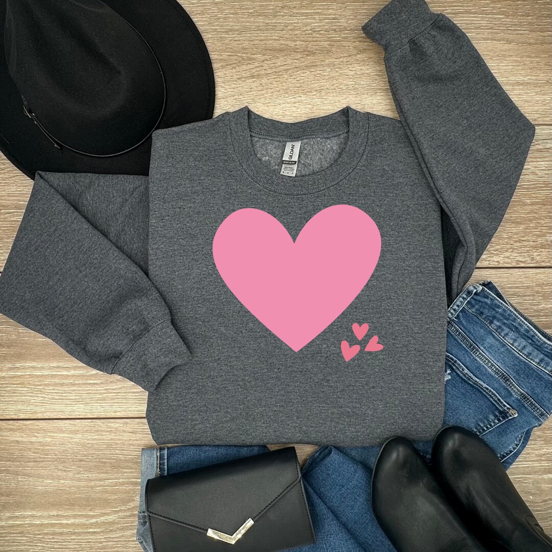 Light Pink Sweetheart Patchwork Oversize Sweatshirt main image 1