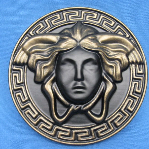 medium muur sticker zwart brons Griekse Medusa Gorgon oude stijl vintage meisje hoofd ronde home decoratie medusa 6 inch garderobe decor