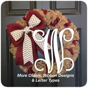 Floral Monogram Fall Wreath - Angie Holden The Country Chic Cottage