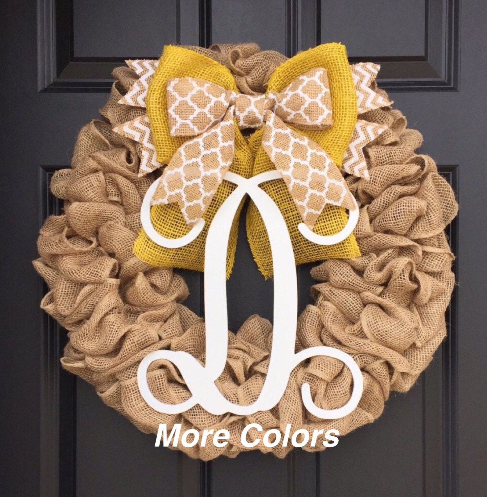 Floral Monogram Fall Wreath - Angie Holden The Country Chic Cottage