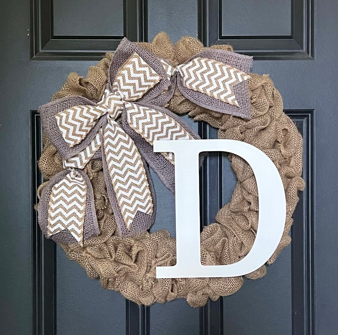 Initial Front Door Wreath
