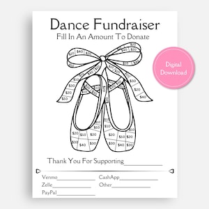 Dance Fundraiser, Fundraiser Form, Fundraiser Tracker