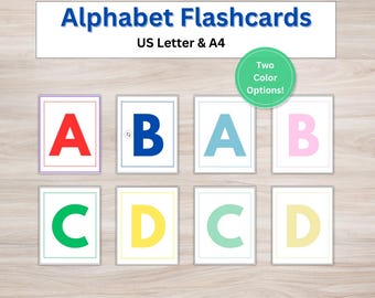 Flashcards, Alphabet Flashcards, ABCs, Letter Flashcards, Flashcards for Kids, Digital Flashcards, Montessori Cards