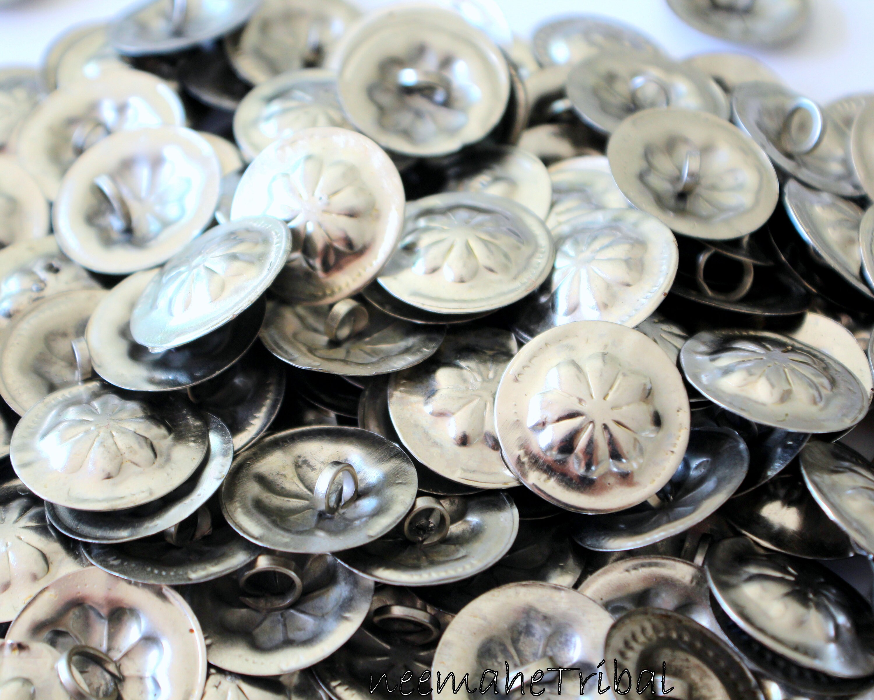 Tribe Button Newly Made Silvertone Tribal Buttons 20 Mm Diameter - Etsy