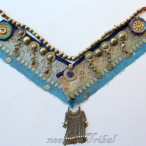 Tribal BH DIY-Set in Türkis und Blau zum Selbermachen, Tribal Style Dance, Tribal Fusion, ATS, Bauchtanz; 17325.14