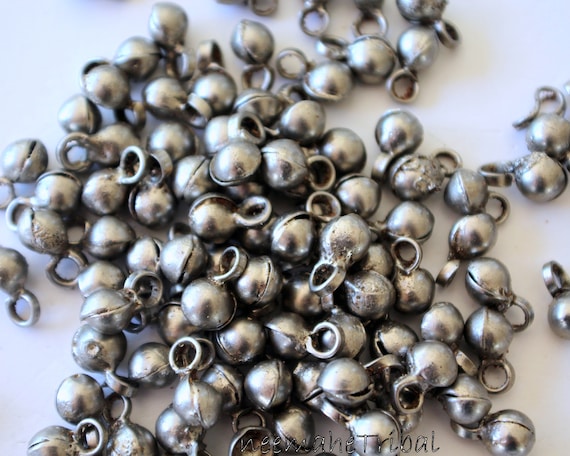 Tiny Bells, Newly Made Tiny Silvertone Bells, 11 Mm Long 