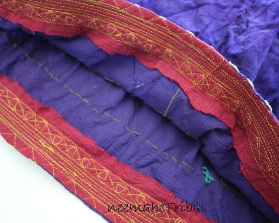 Vintage Purple Velvet Kuchi Nomad Dress for Girls… - image 8