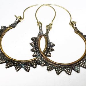 Afghan Tribal Hoop Earrings