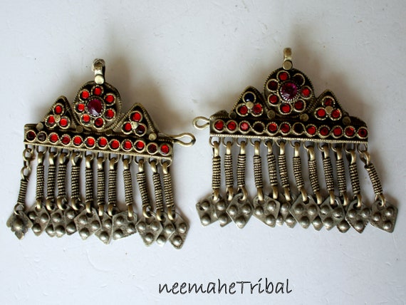 Vintage Nomad Handmade Kuchi Hairclips, 1 Pair of… - image 4