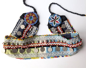Kuchi Tribal Belt with Coins and Kuchi Buttons, 78 cm / 30.7 inch long