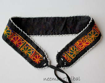 Blue Short Childrens Embroidered Bellydance Tribal Hippie Belt Base for DIY