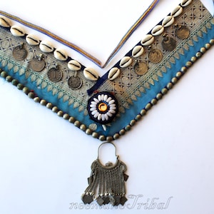 Tribal Bra DIY-Kit in Turquoise and Purple, Tribal Fusion Bra Components, Bellydance, Tribal Style Dance, ATS, Tribal Fusion Costume