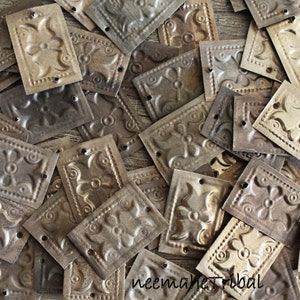 Rechteckige Tribal Giletplättchen; 28223.8