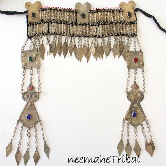 Tribal Headpiece, Vintage Turkmen Headjewelry GAAS