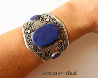 Bracelet tribal avec lapis-lazuli; 16423.1