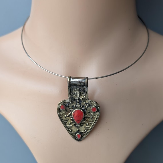 Turkmen Brasstone Asyk Pendant, 6 Cm / 2.36 Inch Long - Etsy