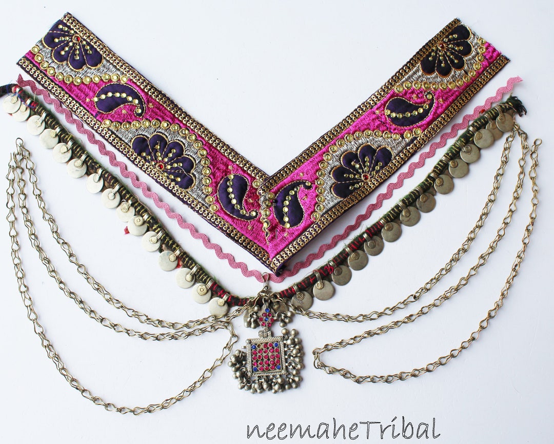 Native Bra Tribal Bra Diy-kit in Pink and Purple for Tribal Style Dance - Etsy UK