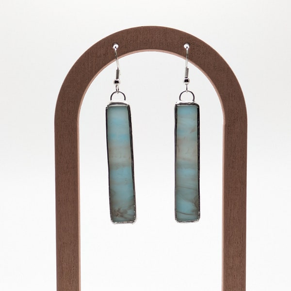 Cloudy Day Stained Glass Earrings