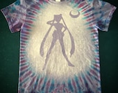 Tie Dye Sailor Moon T-shirt shirt hand made customizable FREE SHIPPING Tye die Tie Dyed