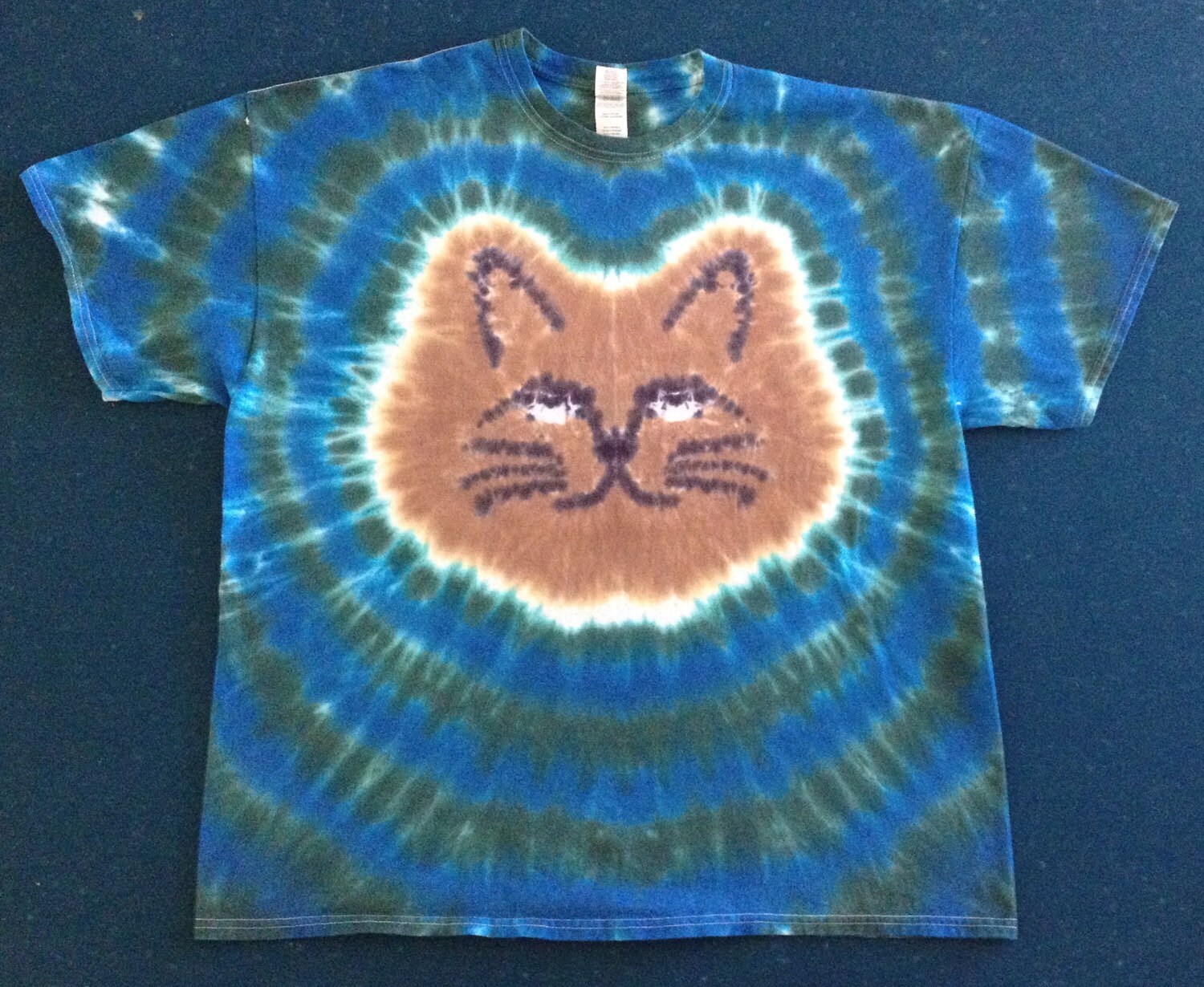 Tie Dye Cat Tshirt Shirt Hand Made Customizable FREE SHIPPING Etsy