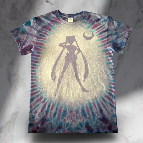 Tie Dye Sailor Moon T-shirt shirt hand made customizable FREE SHIPPING Tye die Tie Dyed