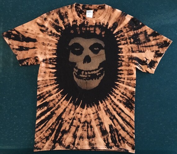 Misfits Inspired Reverse Dye T-shirt Shirt Hand Made | Etsy