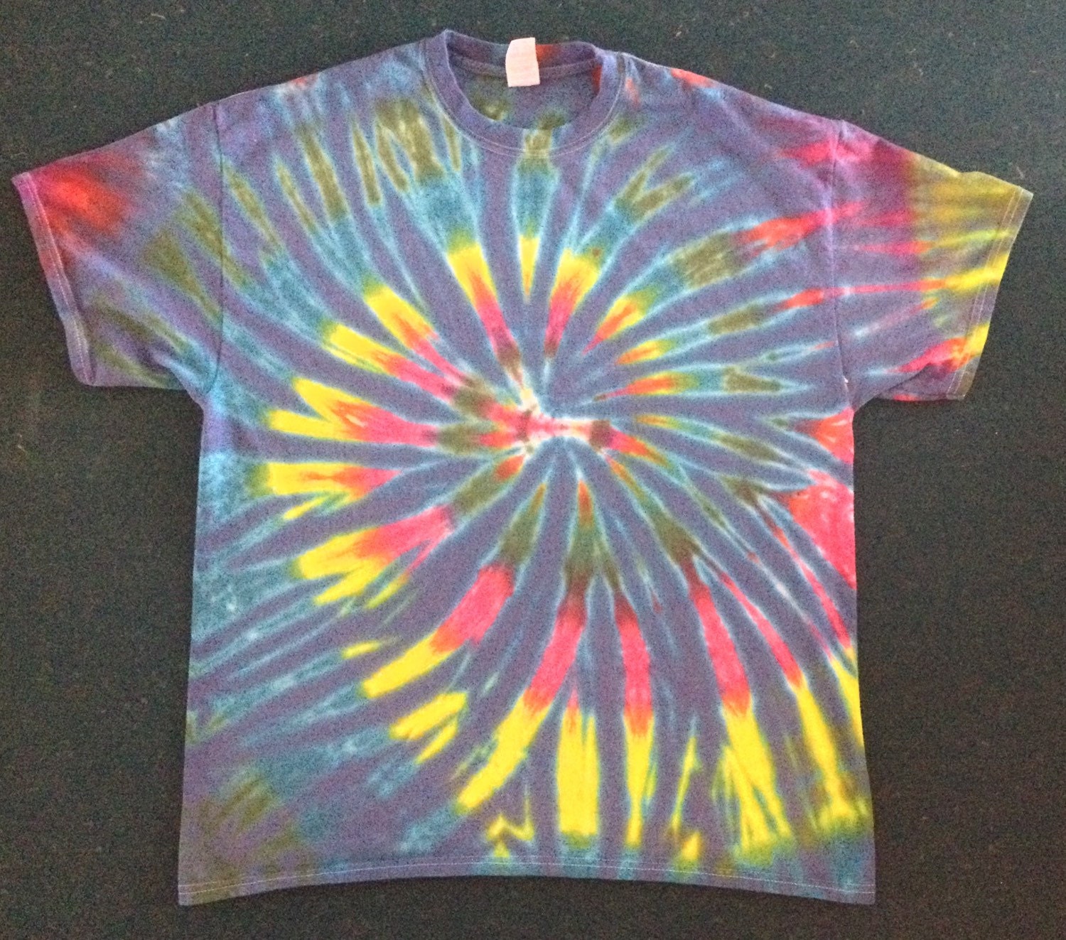 Tie Dye Multi Color Spike Swirl T-shirt Shirt Hand Made - Etsy