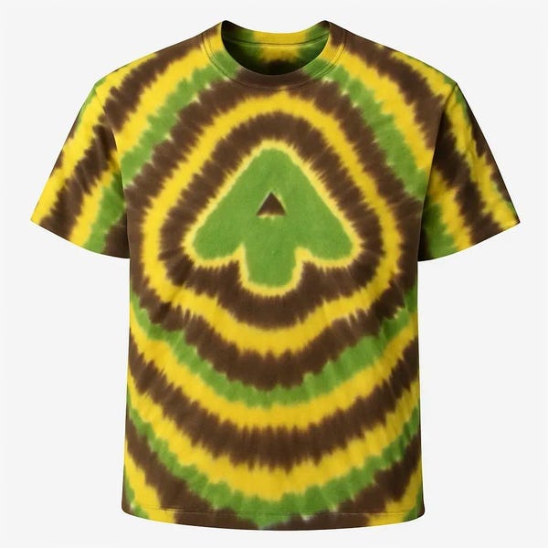 Tie Dye AT Appalachian Trail symbol T-shirt shirt hand made customizable FREE SHIPPING Tye die Tie Dyed