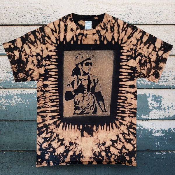 Lil Wayne camiseta de tinte inverso hecha a mano personalizable ENVÍO GRATIS