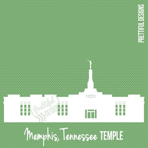 Memphis, Tennessee Temple Silhouette LDS Kerk van Jezus Christus Illustraties png eps svg dxf Vector