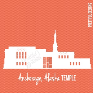 Anchorage Alaska Temple LDS Church of Jesus Christ Clip Art png eps svg dxf Silhouette Cut File Vector