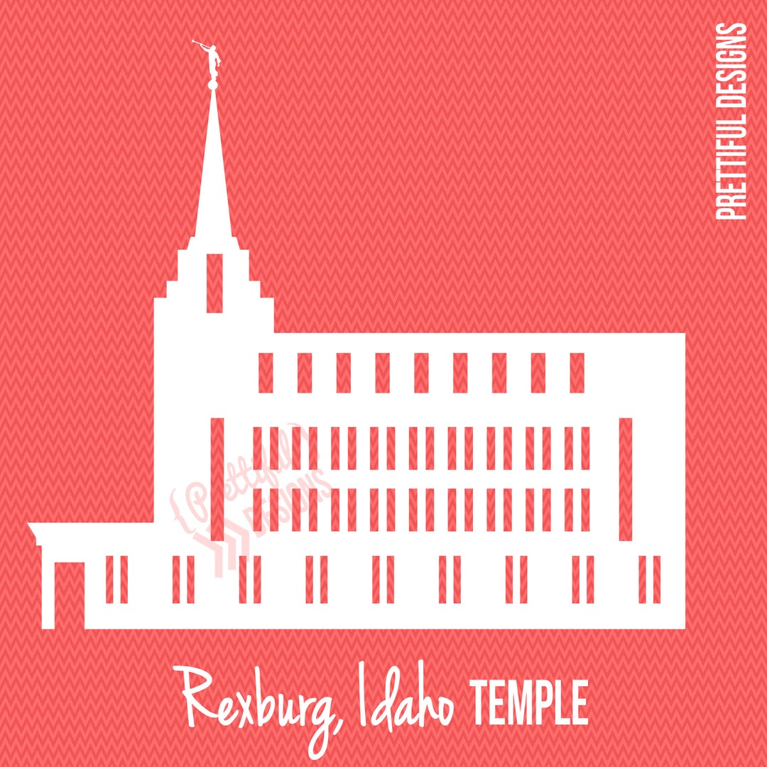 Rexburg Idaho Temple Silhouette LDS Church of Jesus Christ Clip Art Png ...