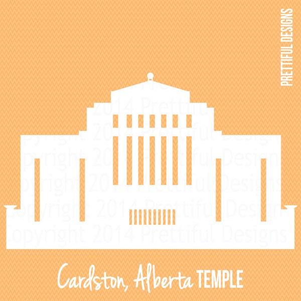 Cardston Alberta Temple Canada LDS Church of Jesus Christ Clip Art