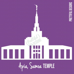 Apia Samoa Temple Silhouette LDS Church of Jesus Christ Clip Art png eps svg Vector image 1