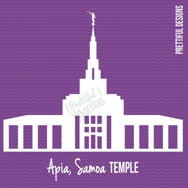 Apia Samoa Temple Silhouette LDS Church of Jesus Christ Clip Art png eps svg Vector