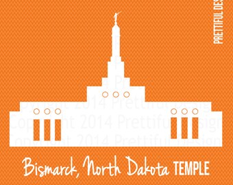 Bismarck North Dakota Temple LDS Church of Jesus Christ Clip Art png eps svg dxf Silhouette Cut File Vector