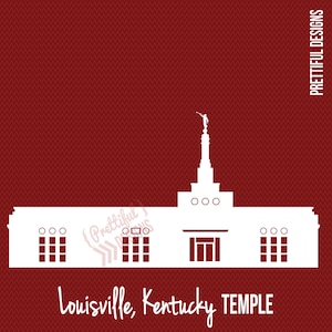 Louisville Kentucky Temple Silhouette LDS Church of Jesus Christ Clip Art png eps svg dxf Vector