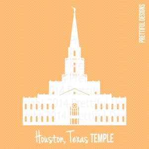 Houston Texas Temple LDS Church of Jesus Christ Clip Art png eps svg Vector