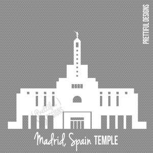 Madrid, Spanien Tempel Silhouette LDS Kirche Jesu Christi Clip Art png eps svg dxf Vektor