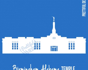 Birmingham, Alabama Temple Silhouette LDS Church of Jesus Christ Clip Art png eps svg dxf Vector