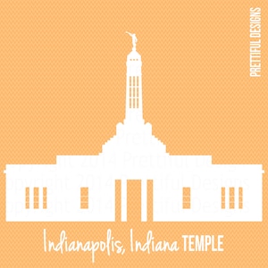 Indianapolis Indiana Temple LDS Church of Jesus Christ Clip Art png eps svg Vector